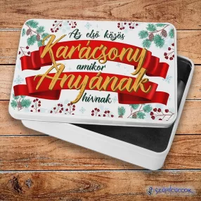   Az első közös karácsony anyaként fém szendvicsdoboz (tároló doboz)