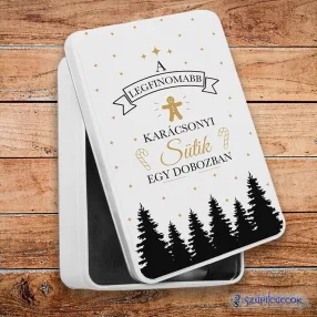 A legfinomabb sütik fém szendvicsdoboz (tároló doboz)