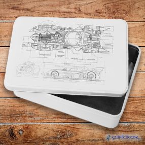 Batmobil paraméterek fém szendvicsdoboz (tároló doboz)