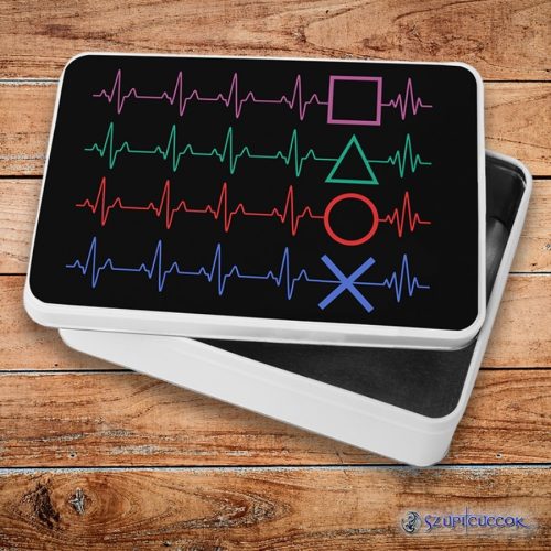 Playstation heartbit fém szendvicsdoboz (tároló doboz)