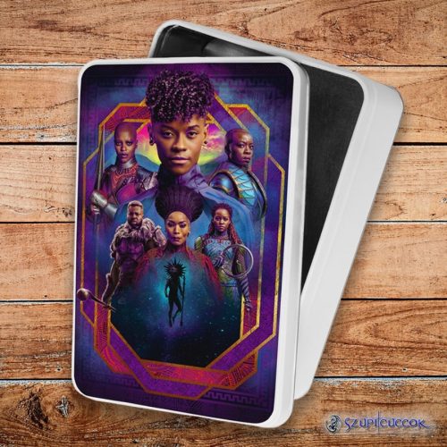 Fekete Párduc Wakanda Forever karakterek karakterek fém szendvicsdoboz (tároló doboz)