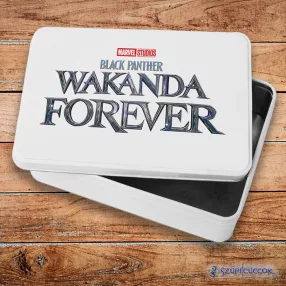   Black Panther Wakanda Forever logó fém szendvicsdoboz (tároló doboz)