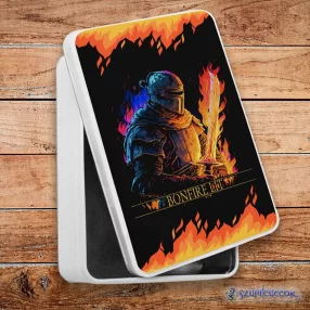 Dark Souls Bonefire Lit fém szendvicsdoboz (tároló doboz)