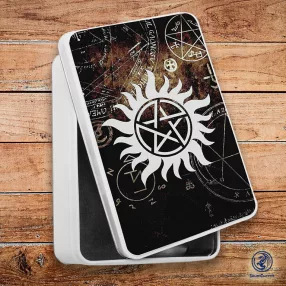   Supernatural Pentagram tattoo fém szendvicsdoboz (tároló doboz)