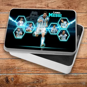 Messi fém szendvicsdoboz (tároló doboz)