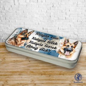 Kutyás szív... fém tolltartó