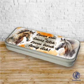 Lovas szív... fém tolltartó